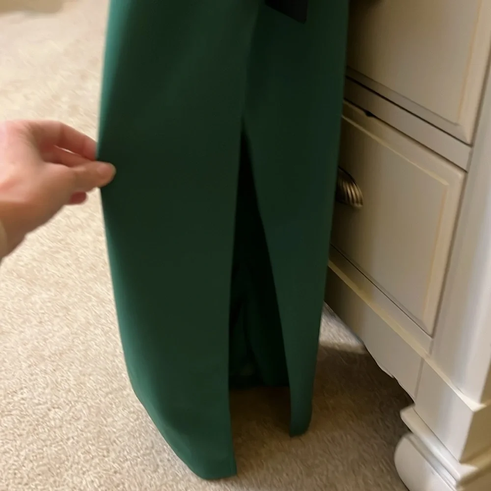 Lulus Women's Vibrant Allure Kelly Green Fitted Midi Dress Size XS NWT wedding - Picture 9 of 14